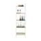 White Wood Traditional Shelving Unit, 69 " x 20 " x 14 "
